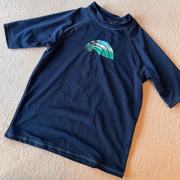 NWT Kanu Surf Boys Rashguard Swim Shirt 12 Navy UPF 50+ - Picture 3 of 9